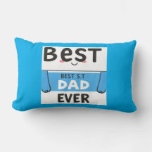 Best Dad Ever Lumberjack Pillow – Rustic Dad Gift"