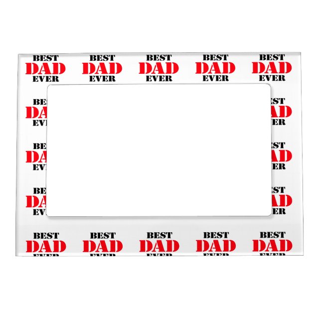 Best Dad Ever Magnetic Photo Frame (Front)