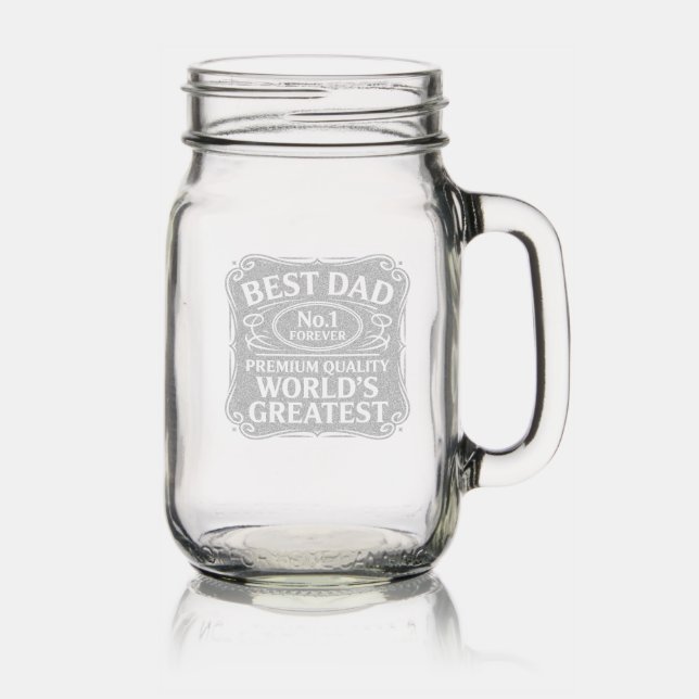 Best Dad Ever Mason Jar W/ Handle (Glassware)
