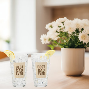 Best Dad Ever ☕ Meaningful gift for Fathers 💙 Glass