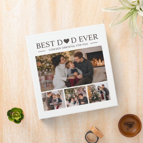 Best Dad Ever Memories Personalized Photos Album 3 Ring Binder