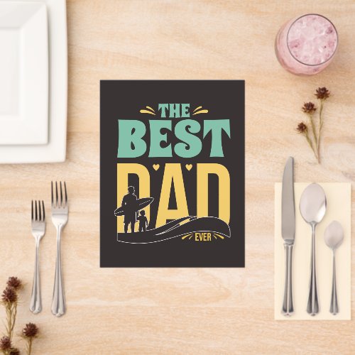 Best Dad Ever Menu