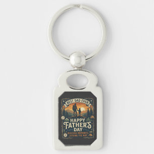 Best Dad Ever Metal Keychain Father's Day Gift f