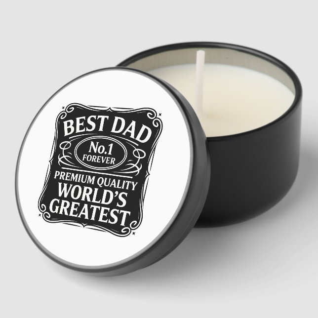 Best Dad Ever Mini Candle Favors (Corner)