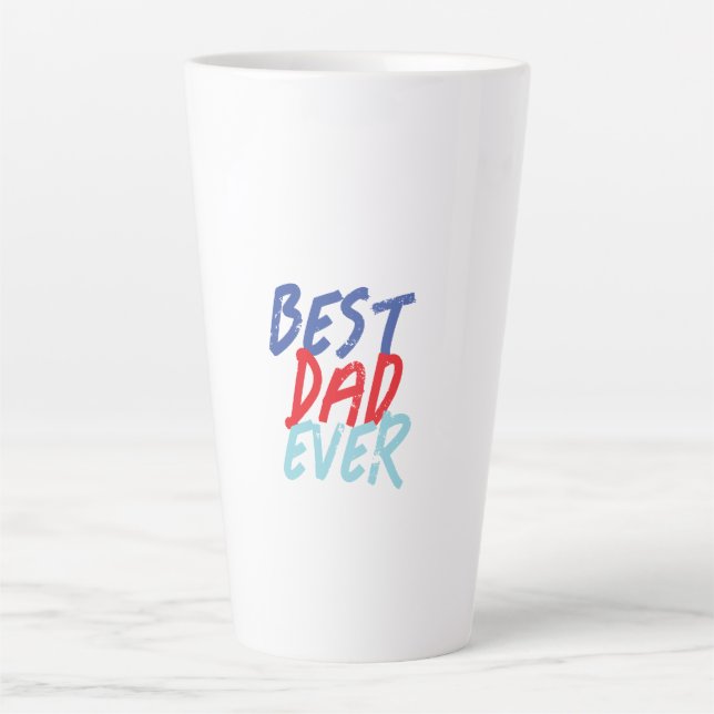 Best Dad Ever Minimalist Cool Professional Latte Mug (Front)