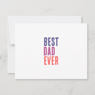 Best Dad Ever Minimalist Cool Professional Note Card
