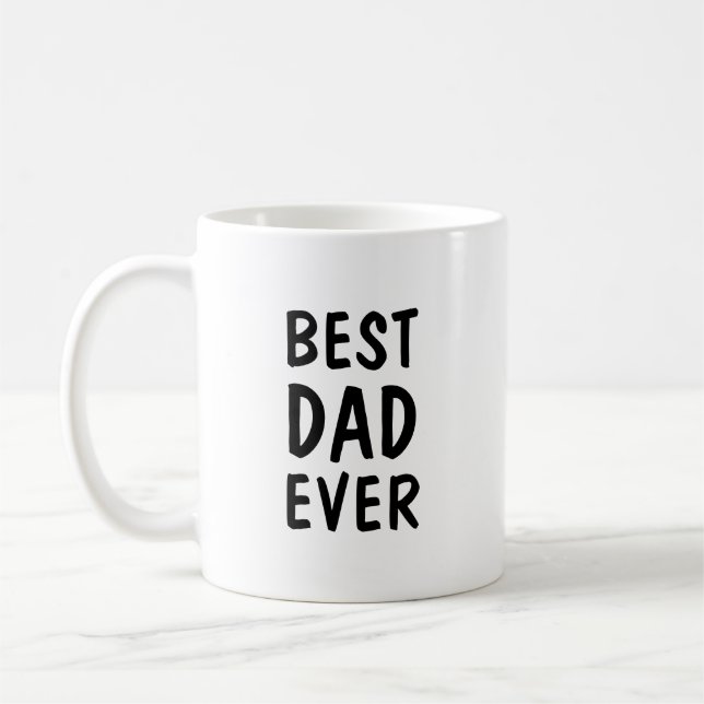 Best Dad Ever Minimalist Father Gift Coffee Mug (Left)