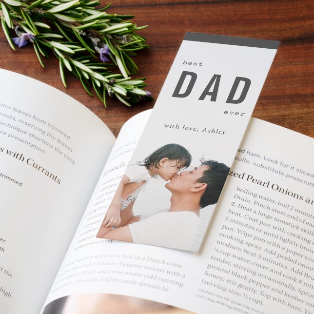 Best Dad Ever Minimalist Photo Father's Day Bookmarks (Book)