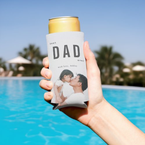 Best Dad Ever Minimalist Photo Fathers Day Cooler