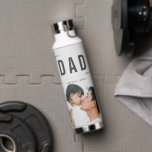 Best Dad Ever Minimalist Photo Father's Day Water Bottle<br><div class="desc">This minimalist and modern " best DAD ever " water bottle features your photo and bold black lettering. A perfect gift for Father's Day,  birthdays,  and holidays. Personalize for your needs. You can find more matching products at my store.</div>