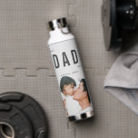 Best Dad Ever Minimalist Photo Father's Day Water Bottle<br><div class="desc">This minimalist and modern " best DAD ever " water bottle features your photo and bold black lettering. A perfect gift for Father's Day,  birthdays,  and holidays. Personalize for your needs. You can find more matching products at my store.</div>
