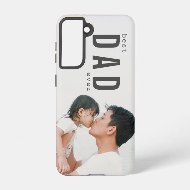 Best Dad Ever Minimalist Photo Samsung Galaxy Case (Back)