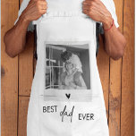 Best Dad Ever Minimalistic Photo  Apron<br><div class="desc">Celebrate the best dad ever with our minimalistic photo apron! This sleek and stylish apron features the heartfelt message "Best Dad Ever" and a space for your favorite photo, creating a personalized gift that’s both functional and sentimental. Perfect for the dad who loves to cook, grill, or bake, this high-quality...</div>