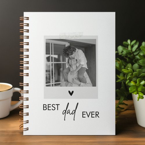 Best Dad Ever Minimalistic Photo  Notebook