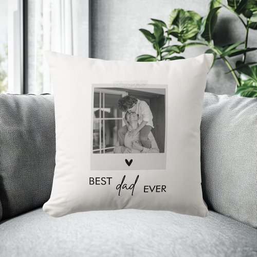 Best Dad Ever Minimalistic Photo Pillow