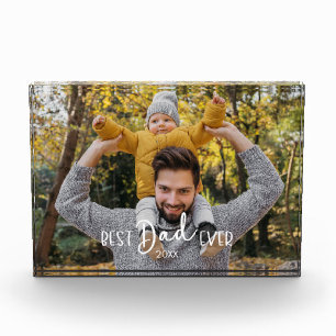 Best Dad Ever Modern Acrylic Photo Block