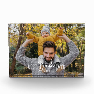 Best Dad Ever Modern Acrylic Photo Block