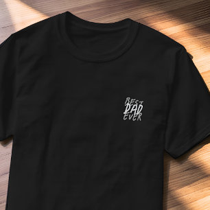 Best Dad Ever Modern Black and Gray Grunge T-Shirt