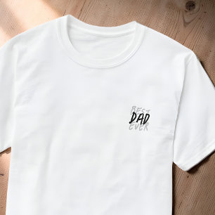 Best Dad Ever Modern Black and Gray Grunge T-Shirt