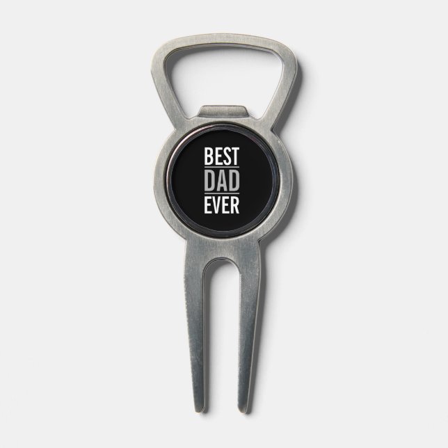 Best Dad Ever | Modern Black Divot Tool (Composite)