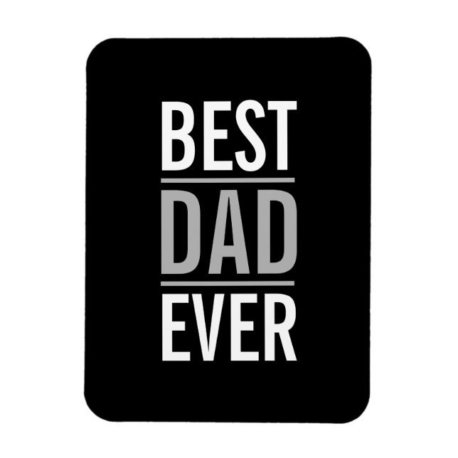 Best Dad Ever | Modern Blue Magnet (Vertical)