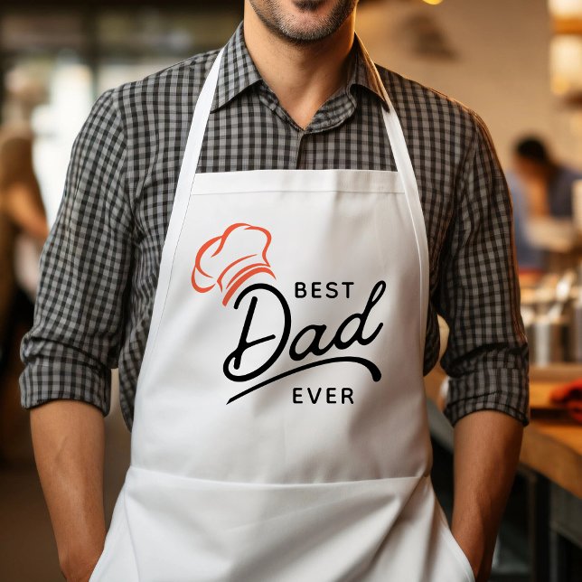 Best Dad Ever Modern Chef Dad Apron (Creator Uploaded)