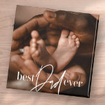 Best Dad Ever Modern Classic Simple Elegant Photo Magnet<br><div class="desc">This simple and modern design is composed of serif and cursive typography and add a custom photo</div>