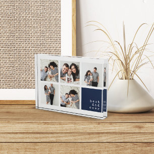 Best Dad Ever Modern Collage Photo Block