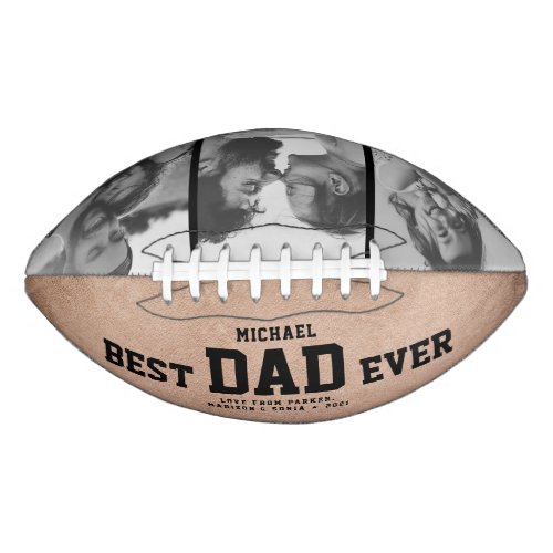 BEST DAD EVER Modern Cool Vintage Rustic Football