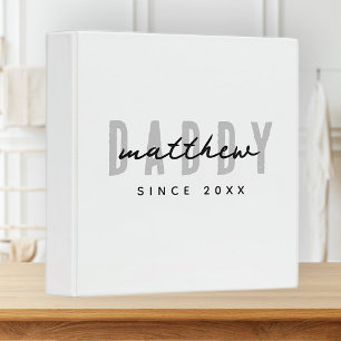 Best Dad Ever Modern Elegant Simple Father's Day 3 Ring Binder