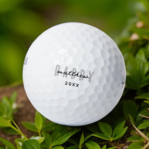 Best Dad Ever Modern Elegant Simple Father's Day Golf Balls
