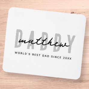 Best Dad Ever Modern Elegant Simple Father's Day Mouse Pad