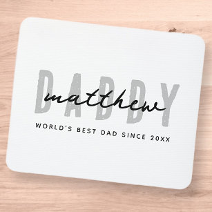 Best Dad Ever Modern Elegant Simple Father's Day Mouse Pad