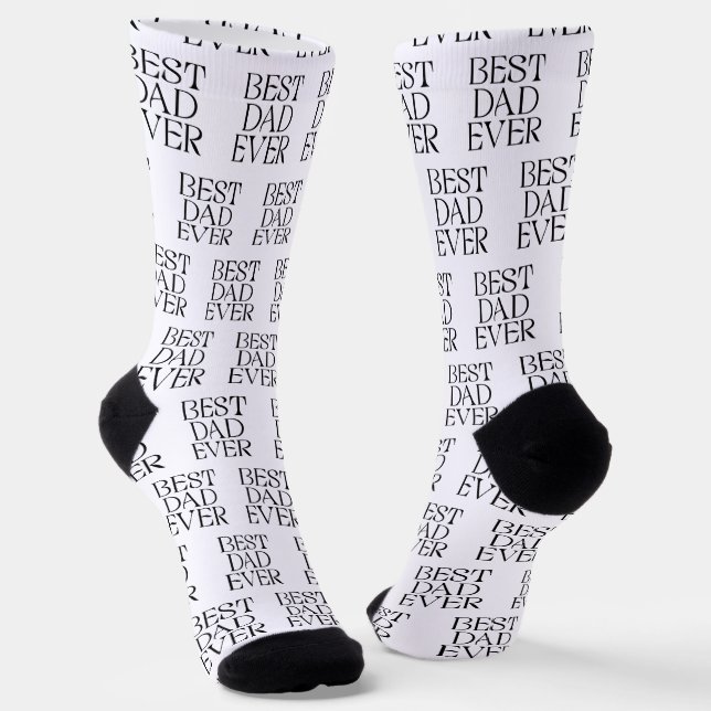 Best Dad Ever Modern Father's Day Elegant Socks (Angled)