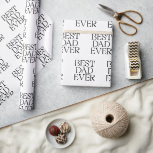 Best Dad Ever Modern Father's Day Elegant Wrapping Paper
