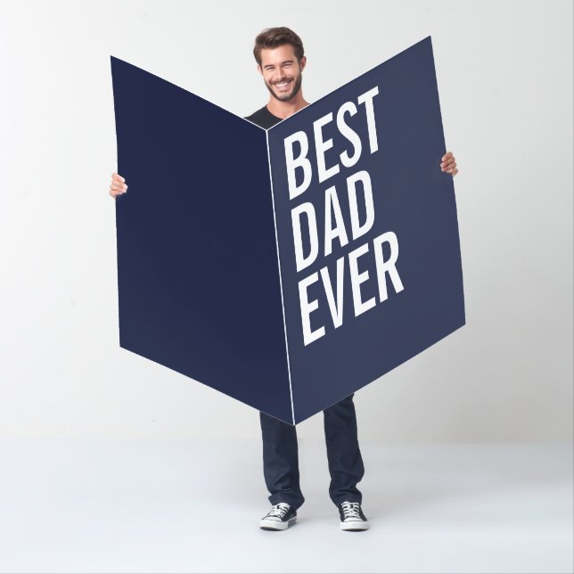 Best Dad Ever | Modern Navy Blue Card (In Situ)