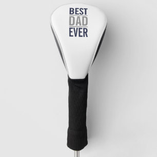 Best Dad Ever   Modern Navy Blue Golf Head Cover