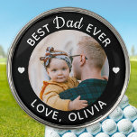 Best Dad Ever Modern Personalized Photo Golf Ball Marker<br><div class="desc">Best Dad Ever ... Two of your favorite things , golf and your kids ! Now you can take them with you as you play 18 holes . Customize these golf ball marker with your child's favorite photo and name . Whether it's a father birthday, fathers day or Christmas, these...</div>