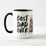 Best dad ever modern photo black Father's Day Mug