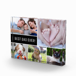 Best Dad Ever Modern Photo Collage