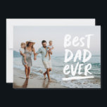 Best dad ever modern photo Father's Day Card<br><div class="desc">Best Dad Ever! Send fun and stylish Father's Day greetings with this personalized photo card. Perfect for all those very best dads!</div>