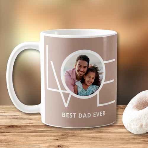 Best Dad Ever Modern Photo Fathers Day  Coffee Mug