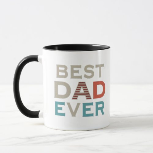 Best Dad Ever Modern Photo  Fathers Day Mug