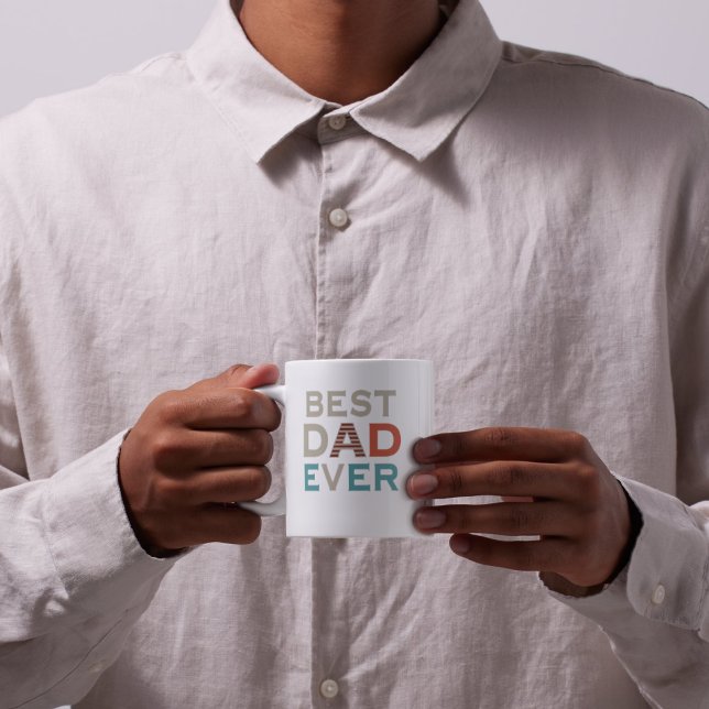 Best Dad Ever Modern Photo  Father's Day Mug (Creator Uploaded)