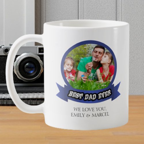 Best dad ever modern photo Fathers Day Mug