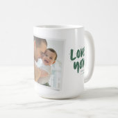 Best dad ever modern photo green Father's Day Coffee Mug (Front Right)