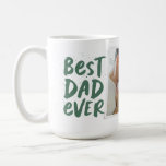 Best dad ever modern photo green Father's Day Coffee Mug<br><div class="desc">Best dad ever! This playful and cool mug features modern green lettering with "best dad ever" and "love you" with room for custom text.  There's also a single photo to make it extra personalized for that best dad in your life! Perfect for father's day,  dad's birthday or a holiday!</div>