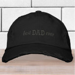 Best Dad Ever Modern Simple Typography Embroidered Baseball Cap<br><div class="desc">Best Dad Ever simple typography.</div>