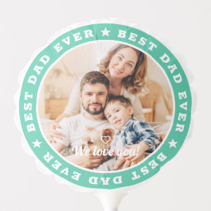 Best Dad Ever Modern Star Custom Photo Balloon