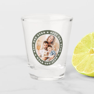 Best Dad Ever Modern Star Custom Photo Shot Glass